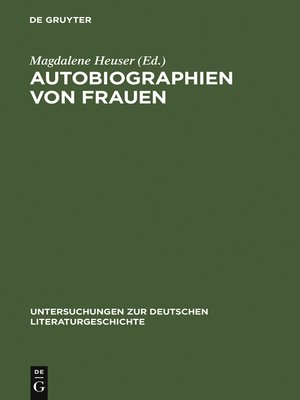 cover image of Autobiographien von Frauen